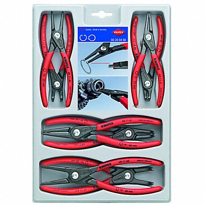 KNIPEX 002004SB Retaining Ring Plier Set 0 90 Deg 8 pc