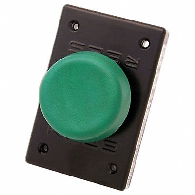 REES 662003 Push Button Plastic Green 2-1/4in
