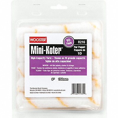 WOOSTER R1166 Paint Roller Cover 1/4 Dia Core PK10