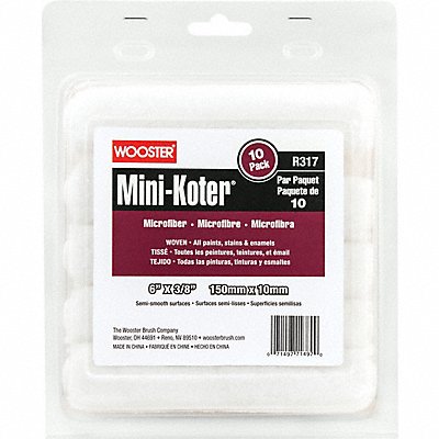 WOOSTER R1176 Paint Roller Cover 1/4 Dia Core PK10