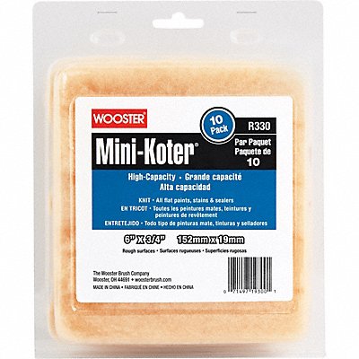 WOOSTER R1316 Paint Roller Cover 1/4 Dia Core PK10