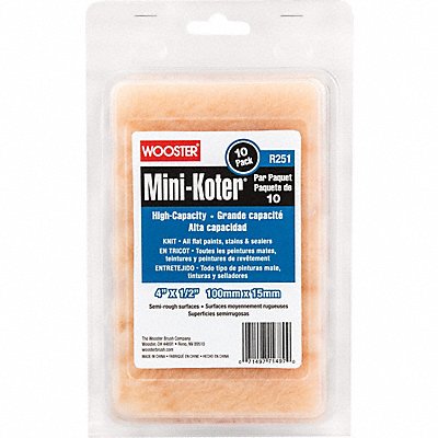 WOOSTER R1514 Paint Roller Cover 1/4 Dia Core PK10