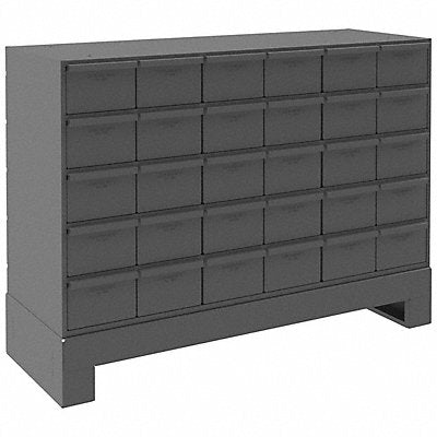 DURHAM MFG 2495 Bin Cab 30GreyDrwr Gry 26 1/4 H GreyDrwr