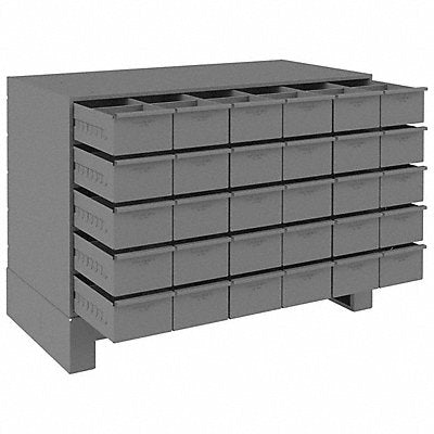 DURHAM MFG 2795 Bin Cab 30GreyDrwr Gry 26 1/4 H GreyDrwr