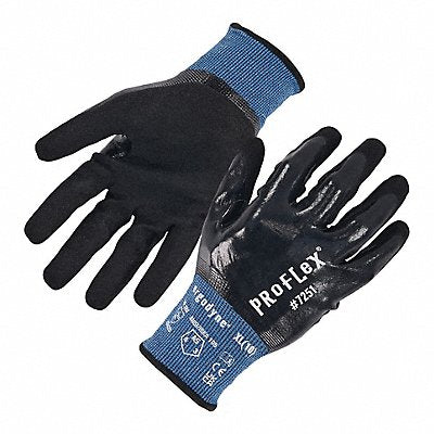 ERGODYNE 7251 Knit Gloves Black Nitrile 2XL PR