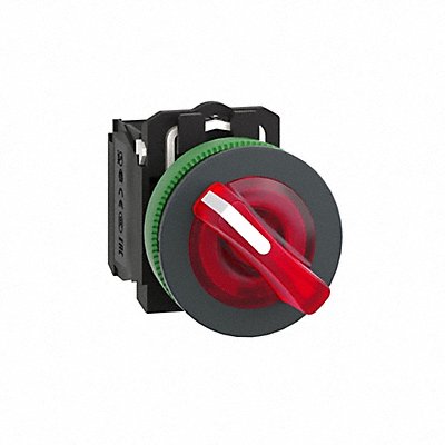 SCHNEIDER ELECTRIC XB5FK124M5 Selector Switch Illuminated 2 Pos 30mm Red