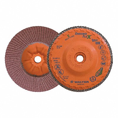 WALTER SURFACE TECHNOLOGIES 06F506 Flap Disc Coated 5 dia 12 200 RPM
