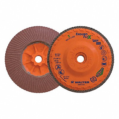 WALTER SURFACE TECHNOLOGIES 06F512 Flap Disc Coated 5 dia 12 200 RPM