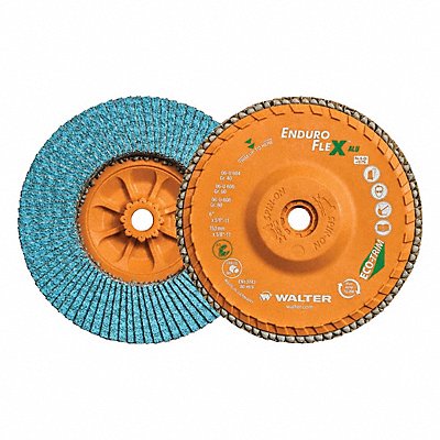 WALTER SURFACE TECHNOLOGIES 06U604 Flap Disc Aluminum 6 dia 10 200 RPM
