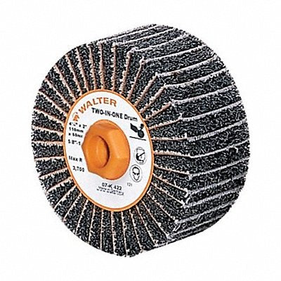 WALTER SURFACE TECHNOLOGIES 07K422 Finishing Drum Grit 80 4 1/2 dia