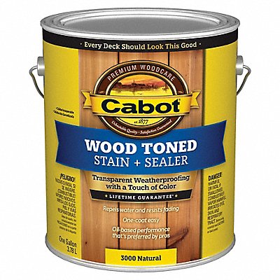 CABOT 1400000000000 Translucent Coating Natural Flat 1 gal.