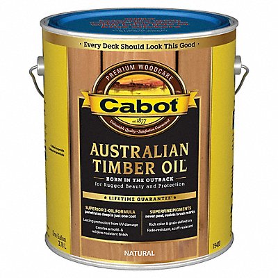 CABOT 1400020000000 Stain Natural Toned Flat 1 gal.