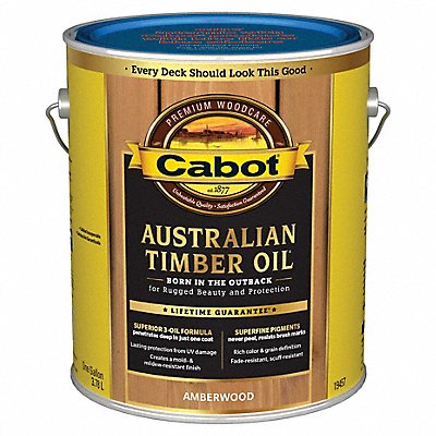 CABOT 1400020000000 Stain Amberwood Toned Flat 1 gal.