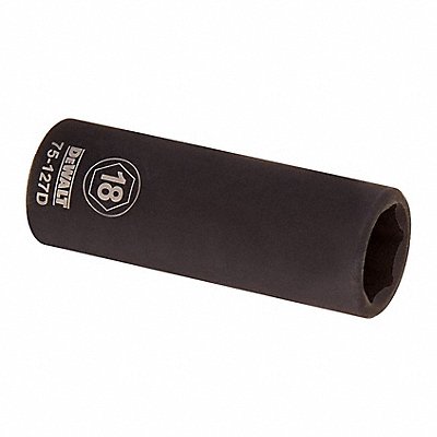 DEWALT DWMT75127OSP Deep Impact Socket 6PT 1/2IN DR 18MM