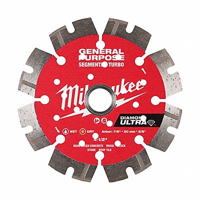 MILWAUKEE 49937523 Diamond Saw Blade Diam 4.5 Arbor 20