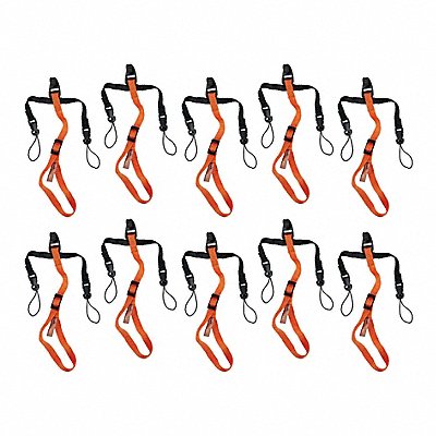 SQUIDS BY ERGODYNE 3140 Black Scanner Strap DRing Clip PK 10
