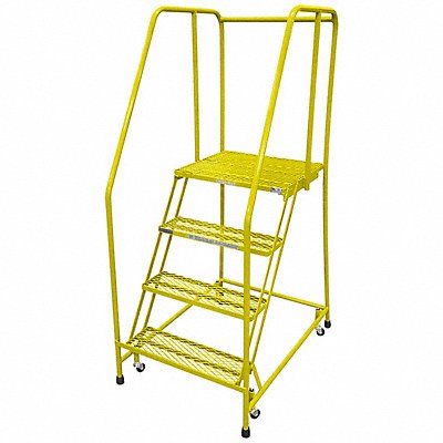 COTTERMAN 1004R2630A3E30B3C2P6 Rolling Ladder Steel 70In. H. Yellow