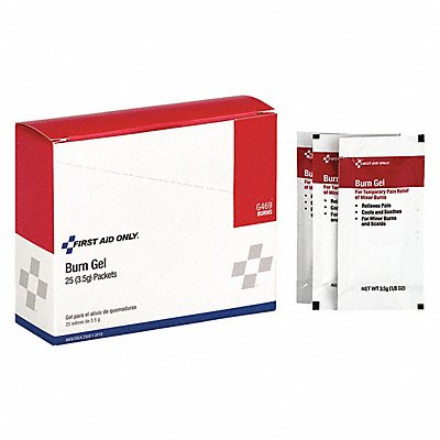 FIRST AID ONLY G469 Topical Burn Gel 0.123 oz PK25