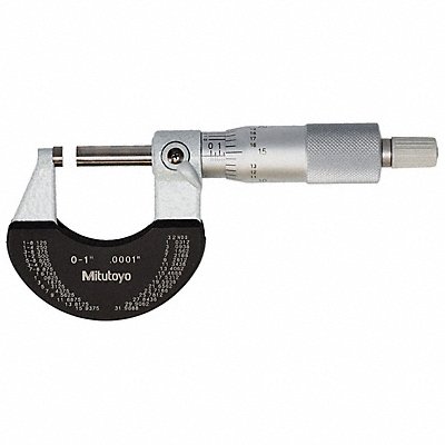MITUTOYO 10232710 Outside Micrometer 0-1 in Range