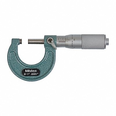 MITUTOYO 103-135 CAL Calibrated Mechanical Micrometer: 0 in to 1 in, Inch, +/- 0.001 in Accuracy