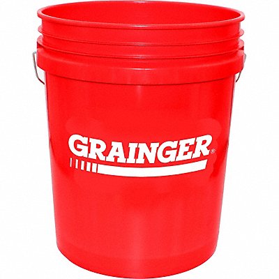 GRAINGER 878HN8 Five Gl 70 Mil Plastic Pail