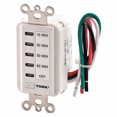 TORK D1060MW Wall Switch Timer White 120V AC
