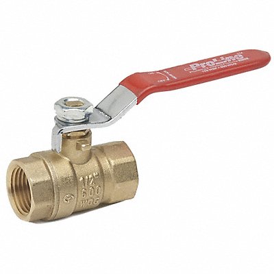 GRAINGER 6GD11 Manual 2-Way Ball Valve IPS Brass