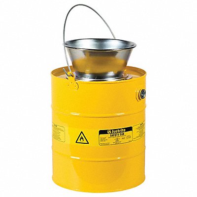 JUSTRITE 10906 Solvent Liquids Disposal Can Steel 5 gal