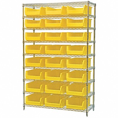 AKRO-MILS AWS184830280Y D5362 Bin Shelving 18inx74inx48in Yellow