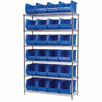 AKRO-MILS AWS184830260B D5366 Bin Shelving 18inx74inx48in Blue