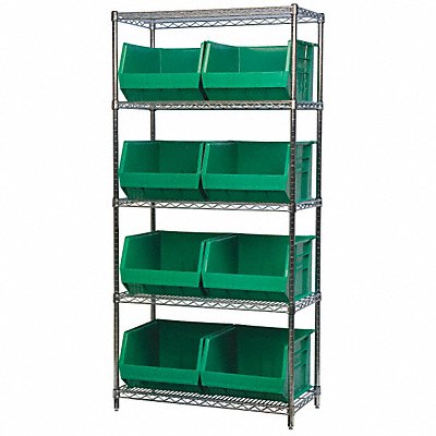 AKRO-MILS AWS183630270G D5367 Bin Shelving 18inx74inx36in Grey