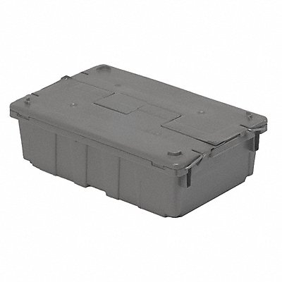ORBIS FP08Grey Attached Lid Container Grey Solid HDPE