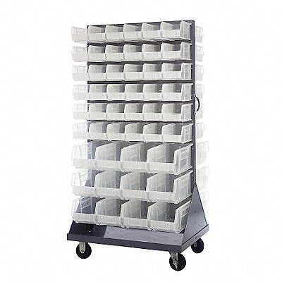 QUANTUM STORAGE SYSTEMS QMD36H230240CL Mobile Louvered Flor Rack 25inx72inx36in