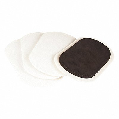 GRAINGER 10G209 Furn. Glides Self-Stick Oval 9-1/2 PK4