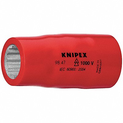 KNIPEX 9847916 Socket 1/2 in Dr 9/16 in 12 Pt.