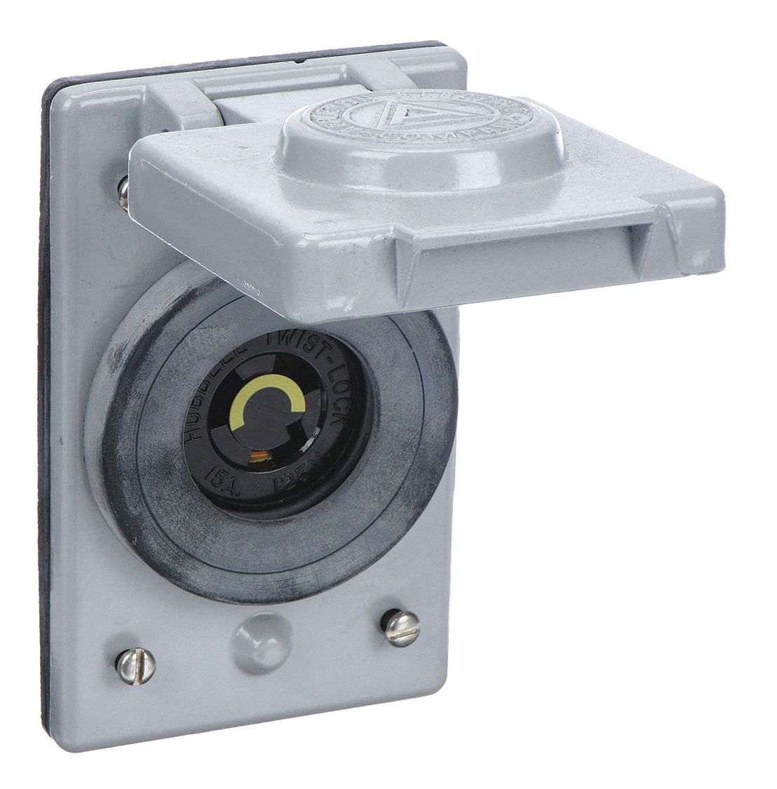 APPLETON ELECTRIC FSKJL515 Weatherproof Cover with Receptacle Grey