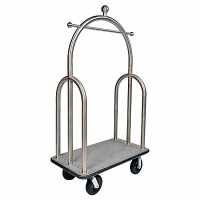 CSL 3599BK010GRY Bellmans Cart Stainlss Grey Carpet 2 in