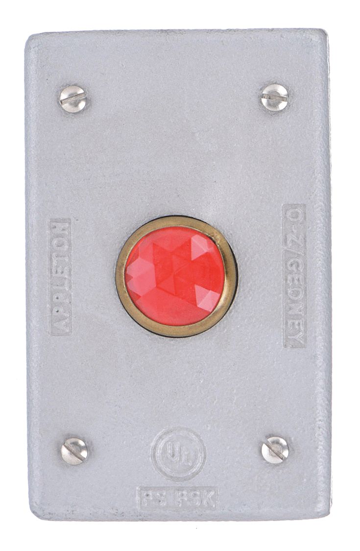 APPLETON ELECTRIC FSK1JCA Weatherproof Cover with Red Jewel