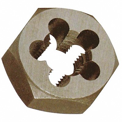 WESTWARD 10T936 Hex Rethreading Die Carbon Steel M14