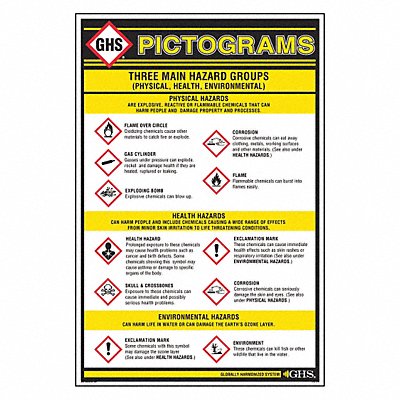 GHS SAFETY GHS1010 Wall Chart Chemical/HAZMAT Training