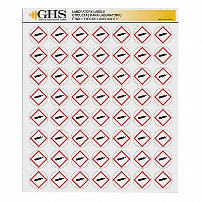 GHS SAFETY GHS1209 Label Gloss Paper Gas Cylinder PK1120