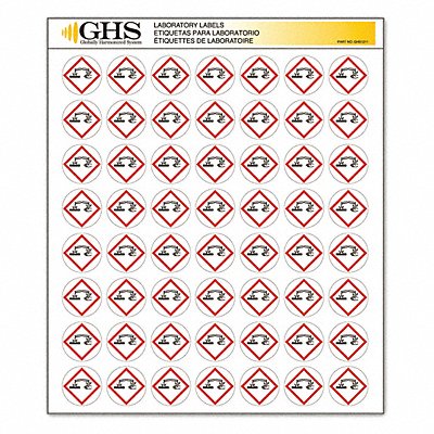 GHS SAFETY GHS1211 Label Gloss Paper Corrosion PK1120