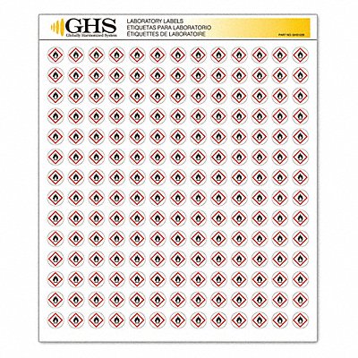 GHS SAFETY GHS1229 Label Flame Gloss Paper PK1820