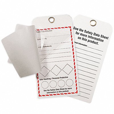 GHS SAFETY GHS1043 Tag Synthetic Stock GHS PK25