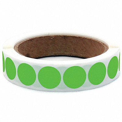 ROLL PRODUCTS 1190003X Label Circle Paper 3/4 H Green 1000