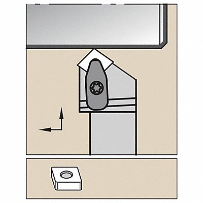 WIDIA DCSNR2525M12KC04 Toolholder ISO D-Style Clamping