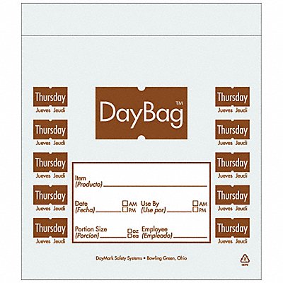 DAYMARK 112381 Portion Bag 7 in L 7in W 19 fl oz PK2000