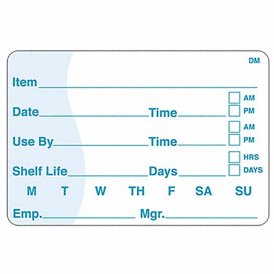 DAYMARK 113390 Shelf Life Label Blue PK250