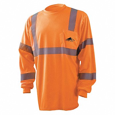 OCCUNOMIX LUXLSETP3BOLCEVA06 Long Sleeve Orange Shirt Blk Ceva Logo L