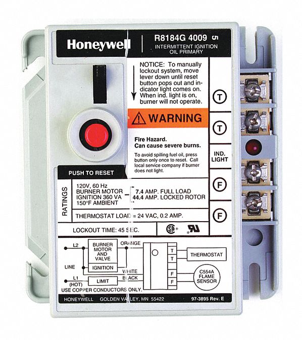 HONEYWELL HOME R8184G4009 TRADELINE 120V 60HZ S-SWITCH 45 SEC